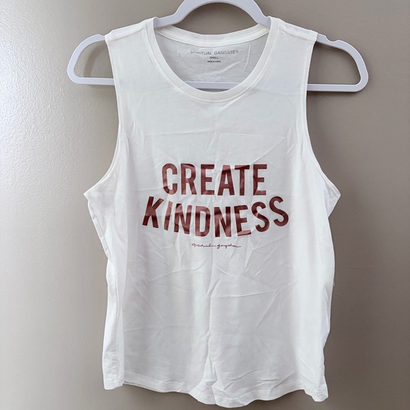 Spiritual Gangster White Workout Tank Small - Picture 2 of 6